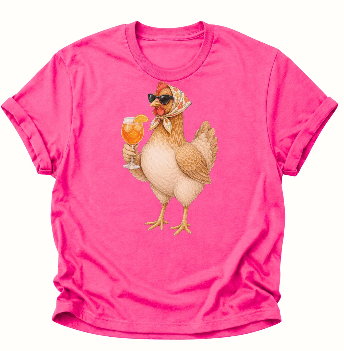 Cocktail-Henne mit Kopftuch Unisex T-Shirt Heliconia - PINE & RIVER