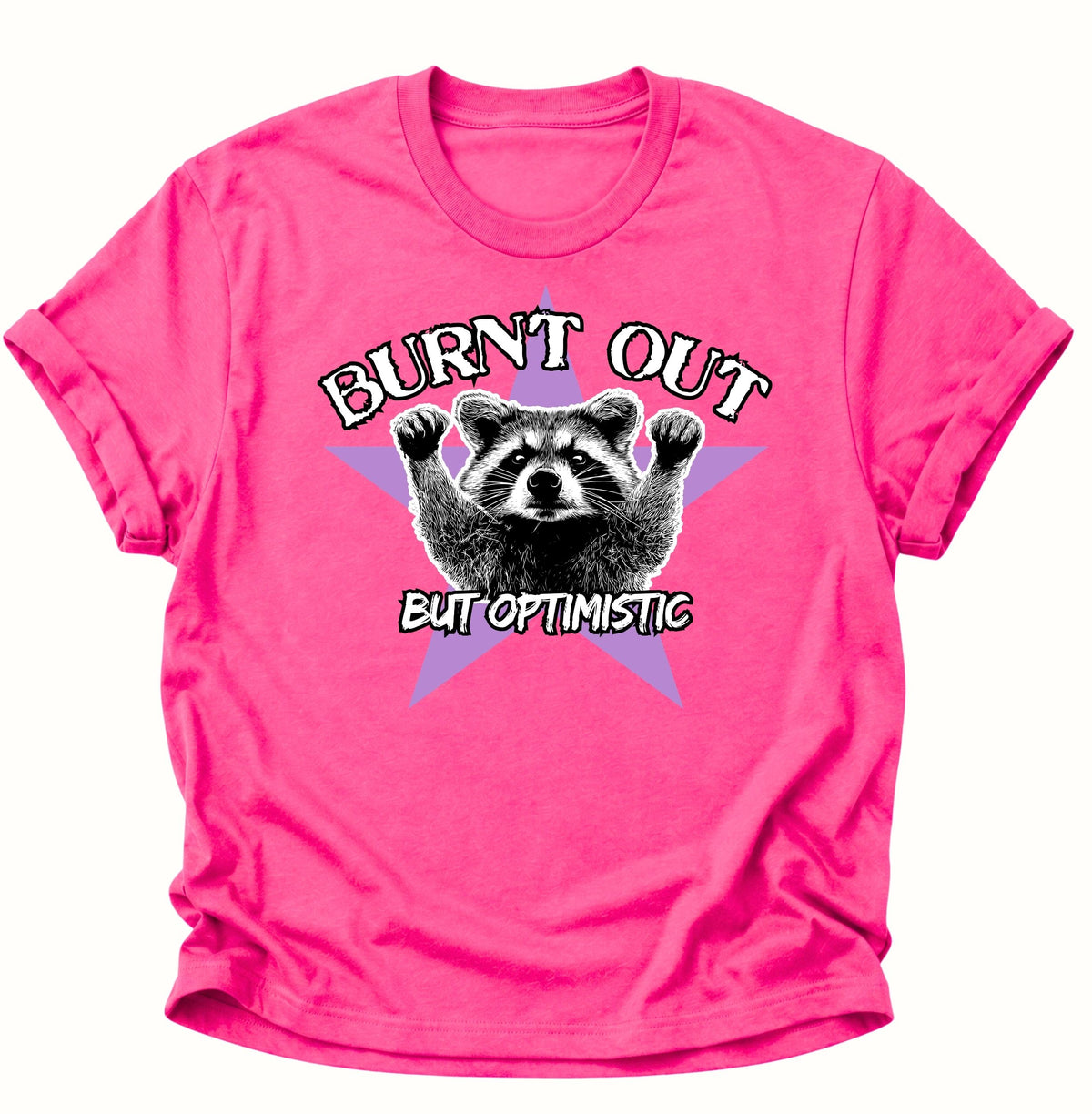 Burnt Out Washbär Unisex T-Shirt Heliconia - PINE & RIVER
