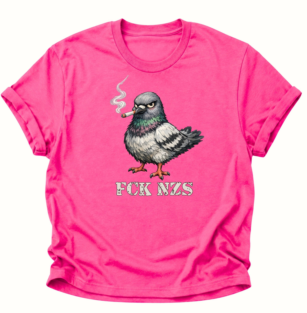 Rauchende Taube gegen rechts Unisex T-Shirt Heliconia - PINE & RIVER