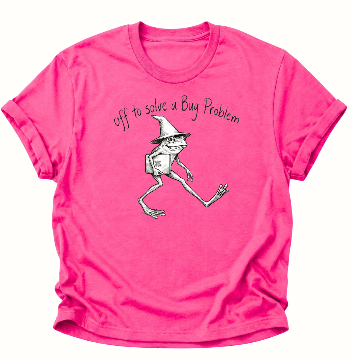 Off to solve a bug problem Unisex T-Shirt Heliconia - PINE & RIVER