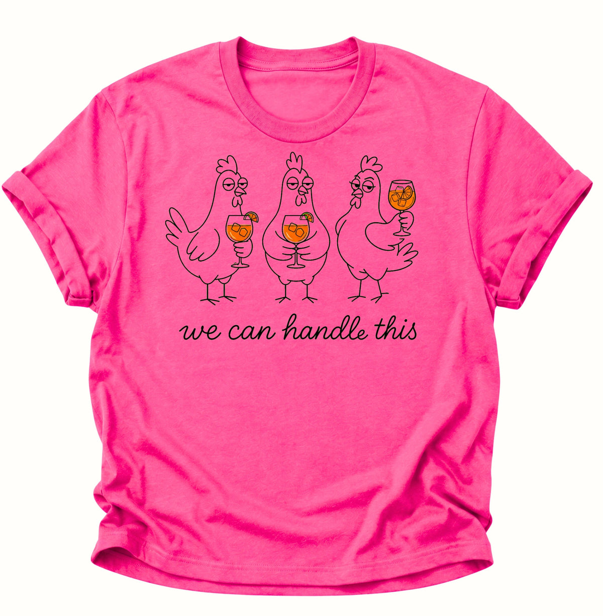 Drei Hühner mit Drinks Unisex T-Shirt Heliconia - PINE & RIVER