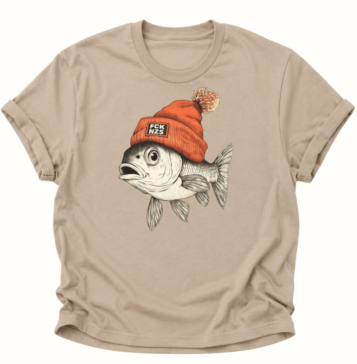 Anti Nazi Fisch Unisex T-Shirt Sand - PINE & RIVER