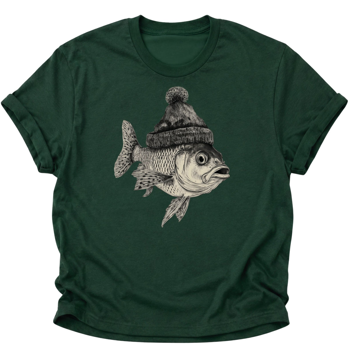 Fisch Unisex T-Shirt Forest Green - PINE & RIVER