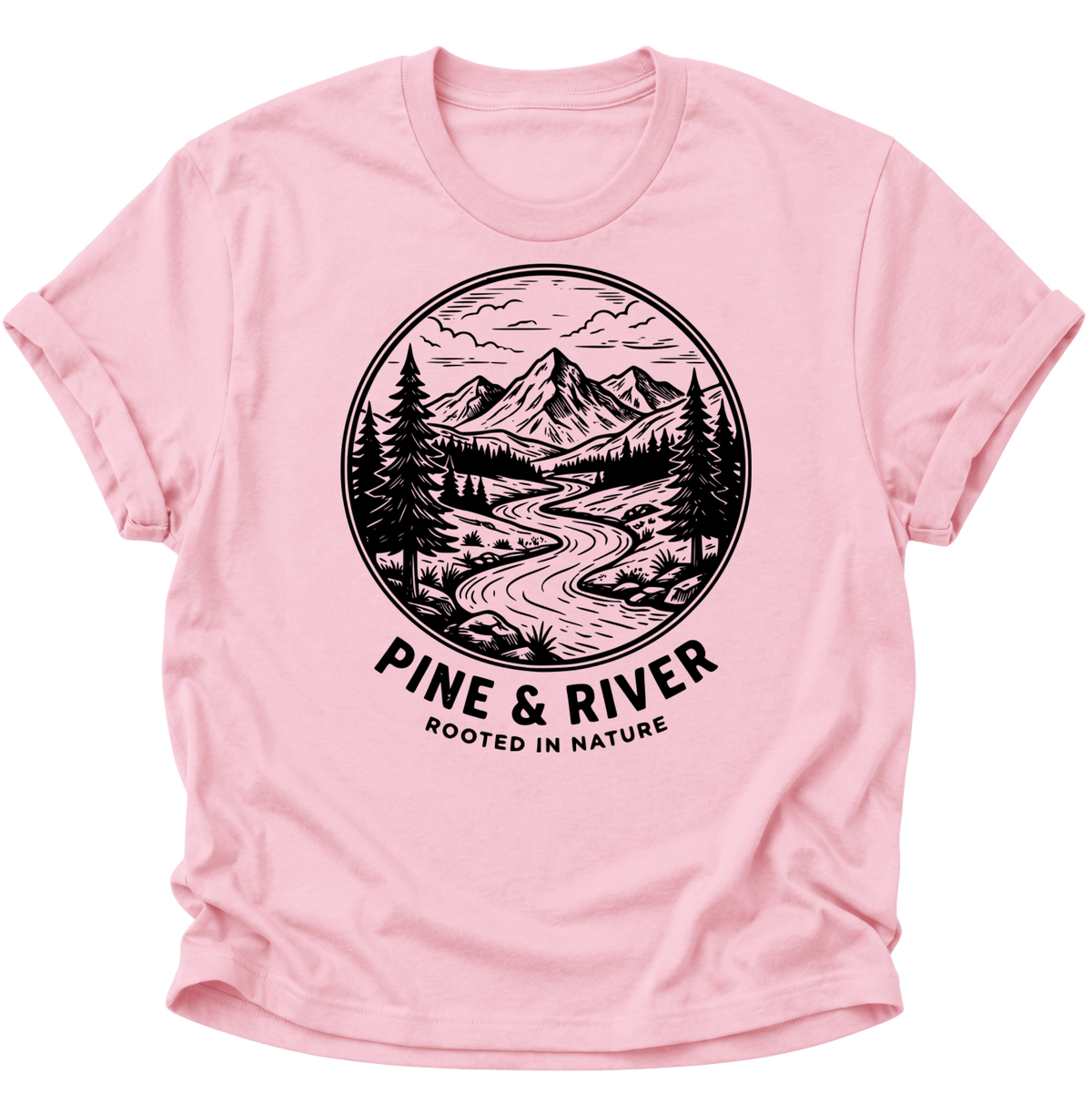 Pine & River Unisex T-Shirt Light Pink - PINE & RIVER