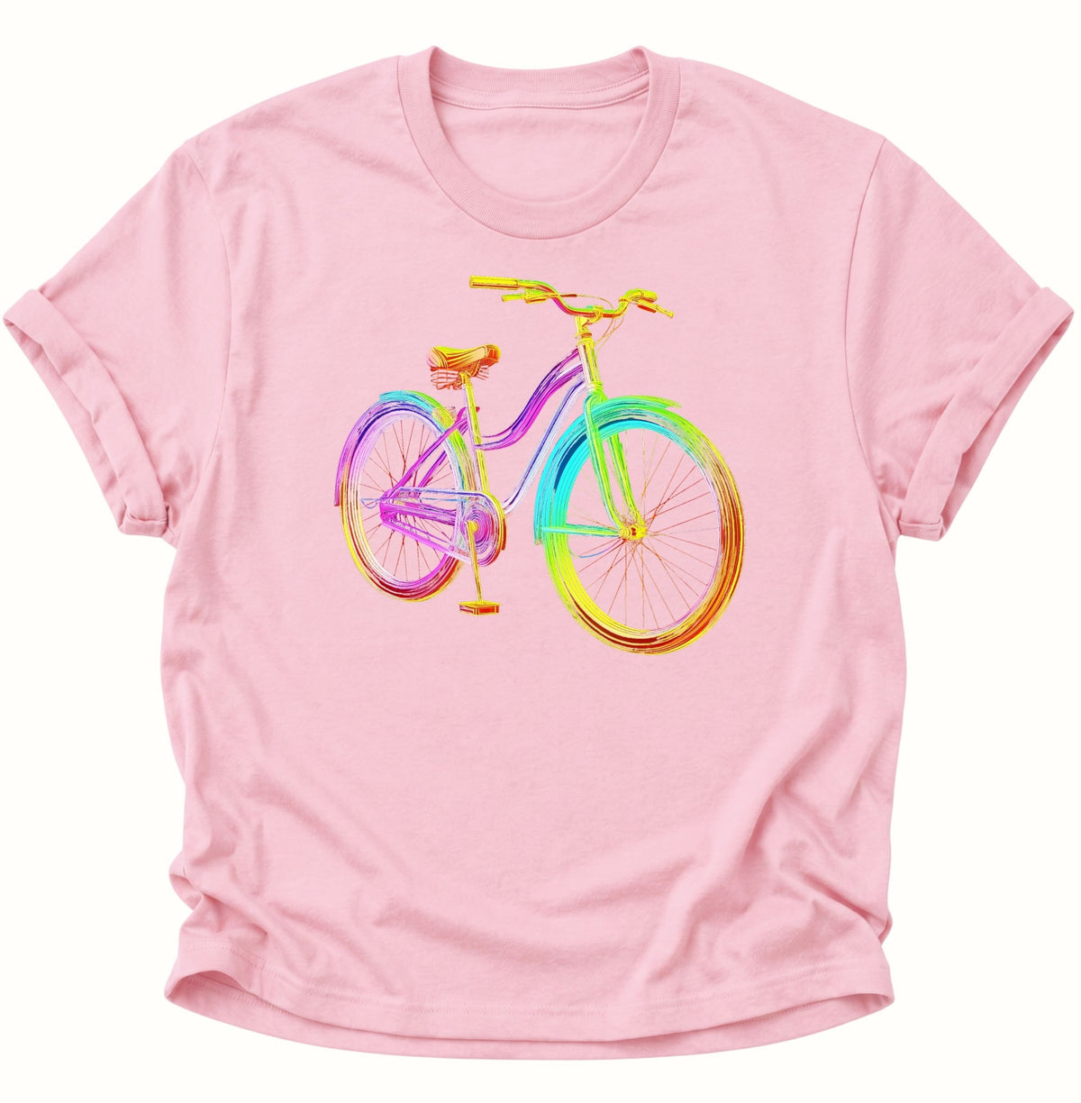 Fahrrad Neon Unisex T-Shirt Light Pink - PINE & RIVER