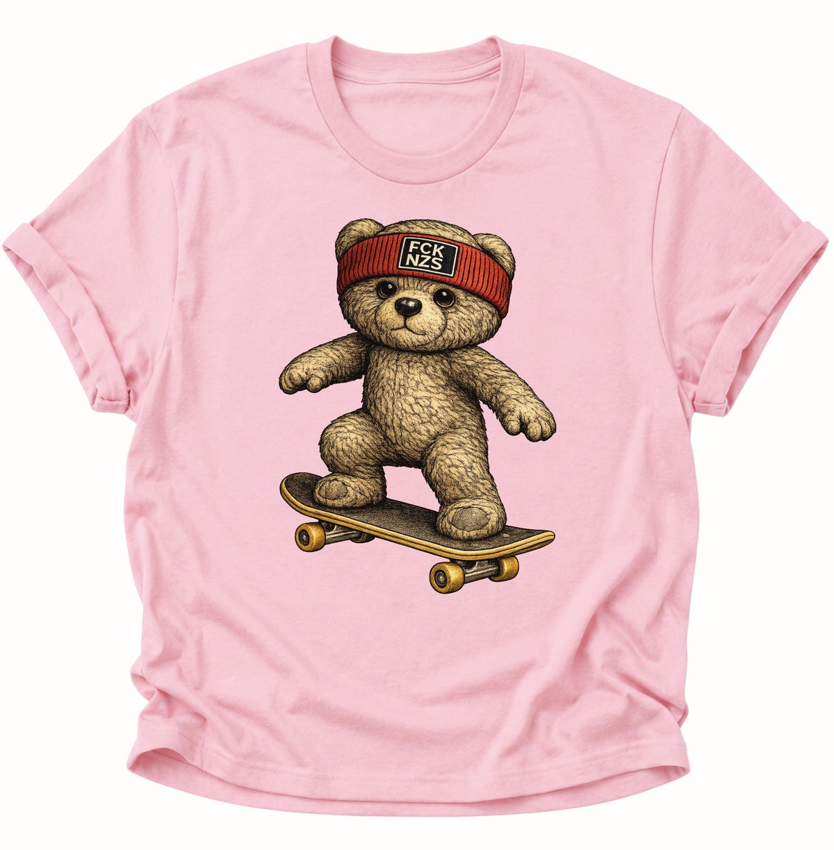 Teddy Skater gegen rechts Unisex T-Shirt Light Pink - PINE & RIVER