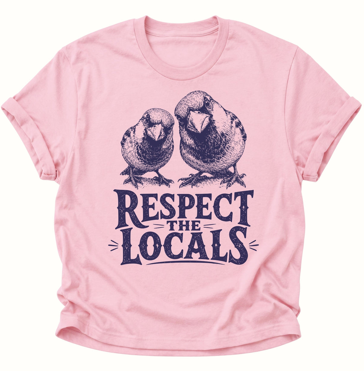 Respect the Locals Spatzen Unisex T-Shirt Light Pink - PINE & RIVER