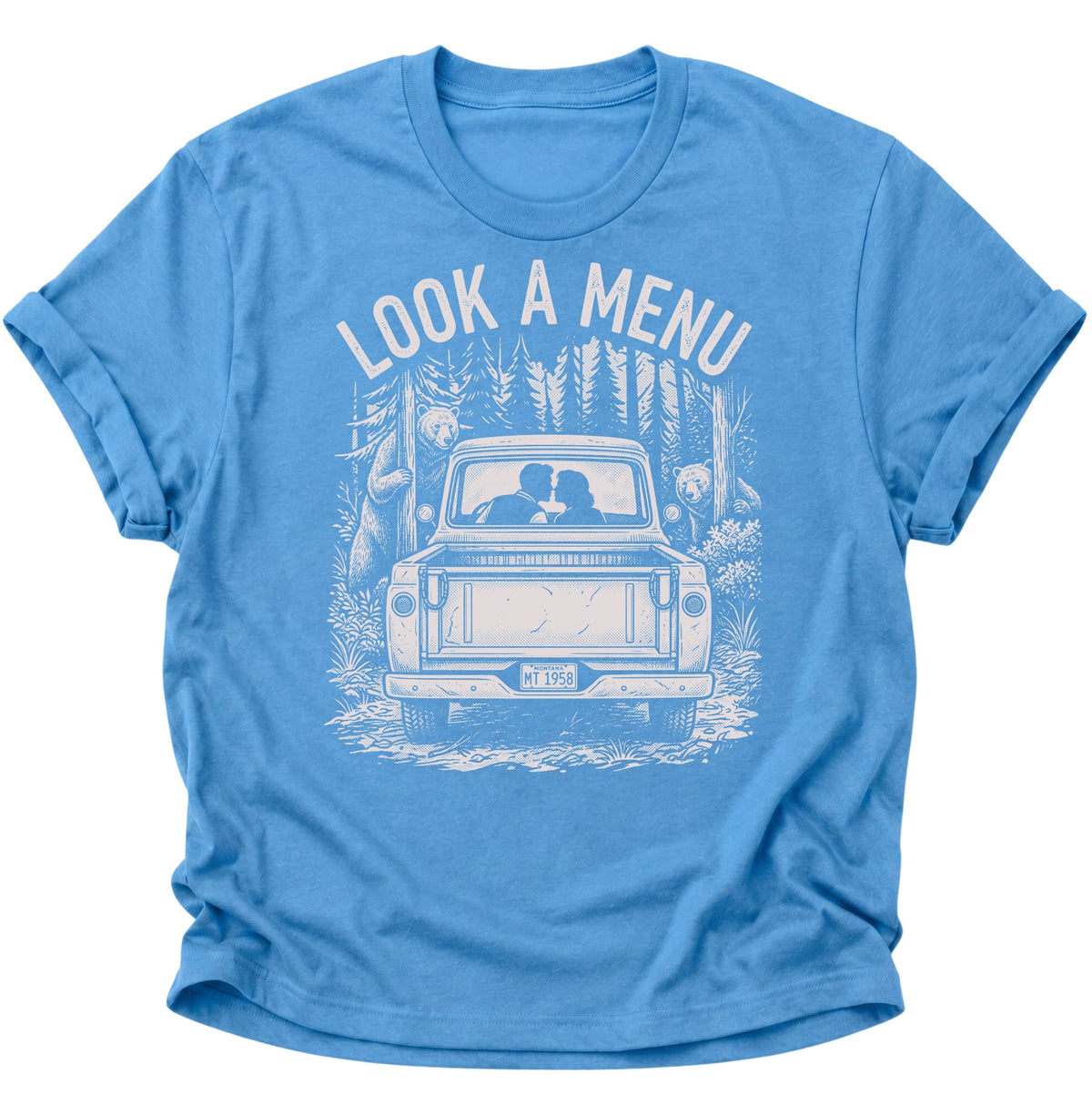 Look a Menu Unisex T-Shirt Carolina Blue - PINE & RIVER