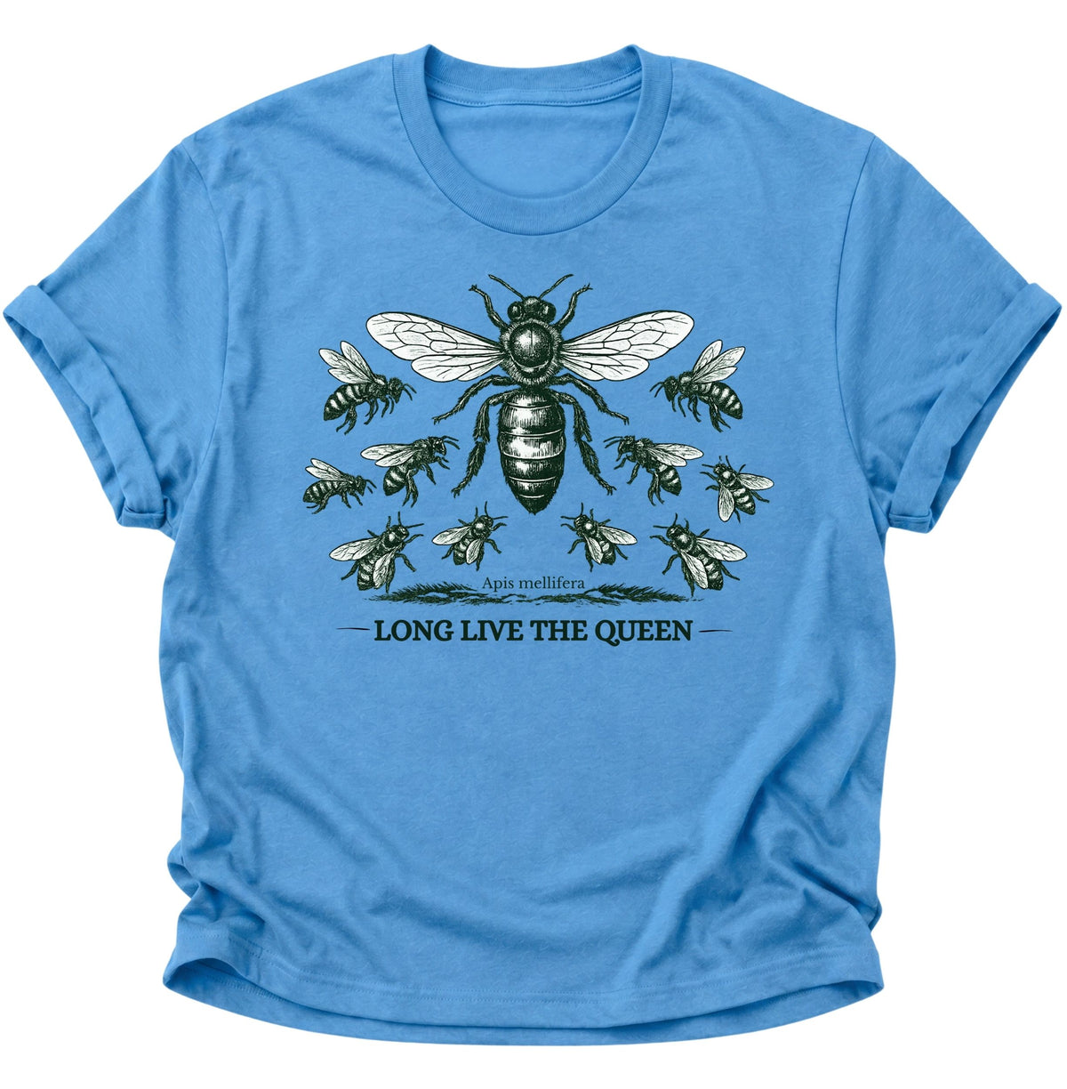 Bienenkönigin Long Live the Queen Unisex T-Shirt Carolina Blue - PINE & RIVER