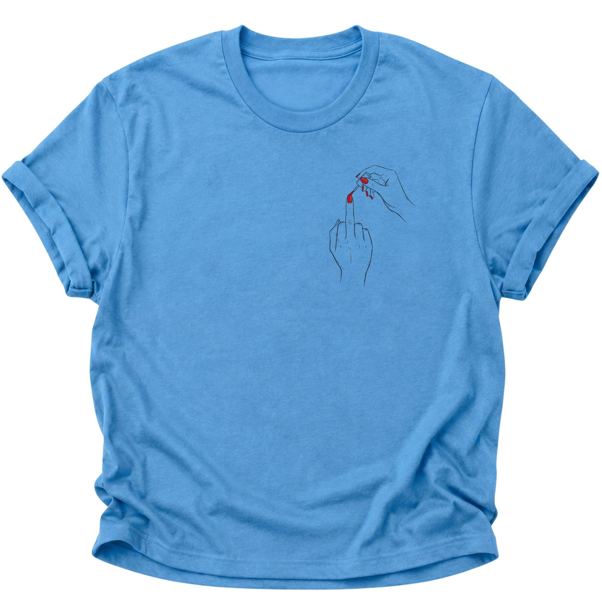 Mittelfinger Unisex T-Shirt Carolina Blue - PINE & RIVER