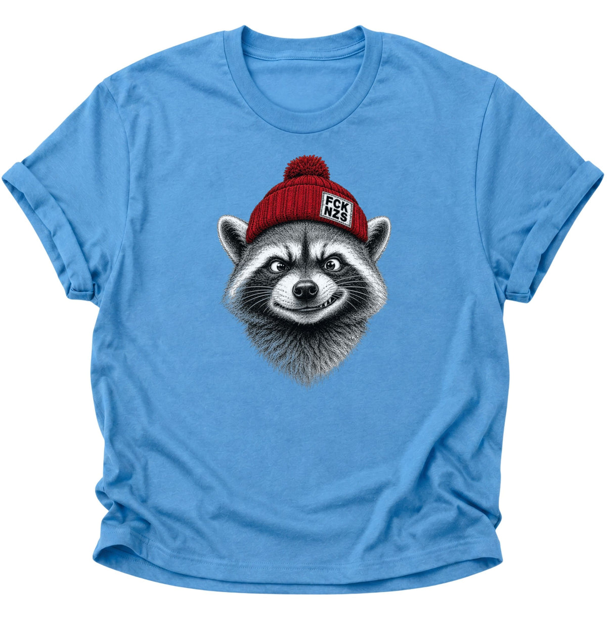 Anti Nazi Waschbär Unisex T-Shirt Weiß - PINE & RIVER
