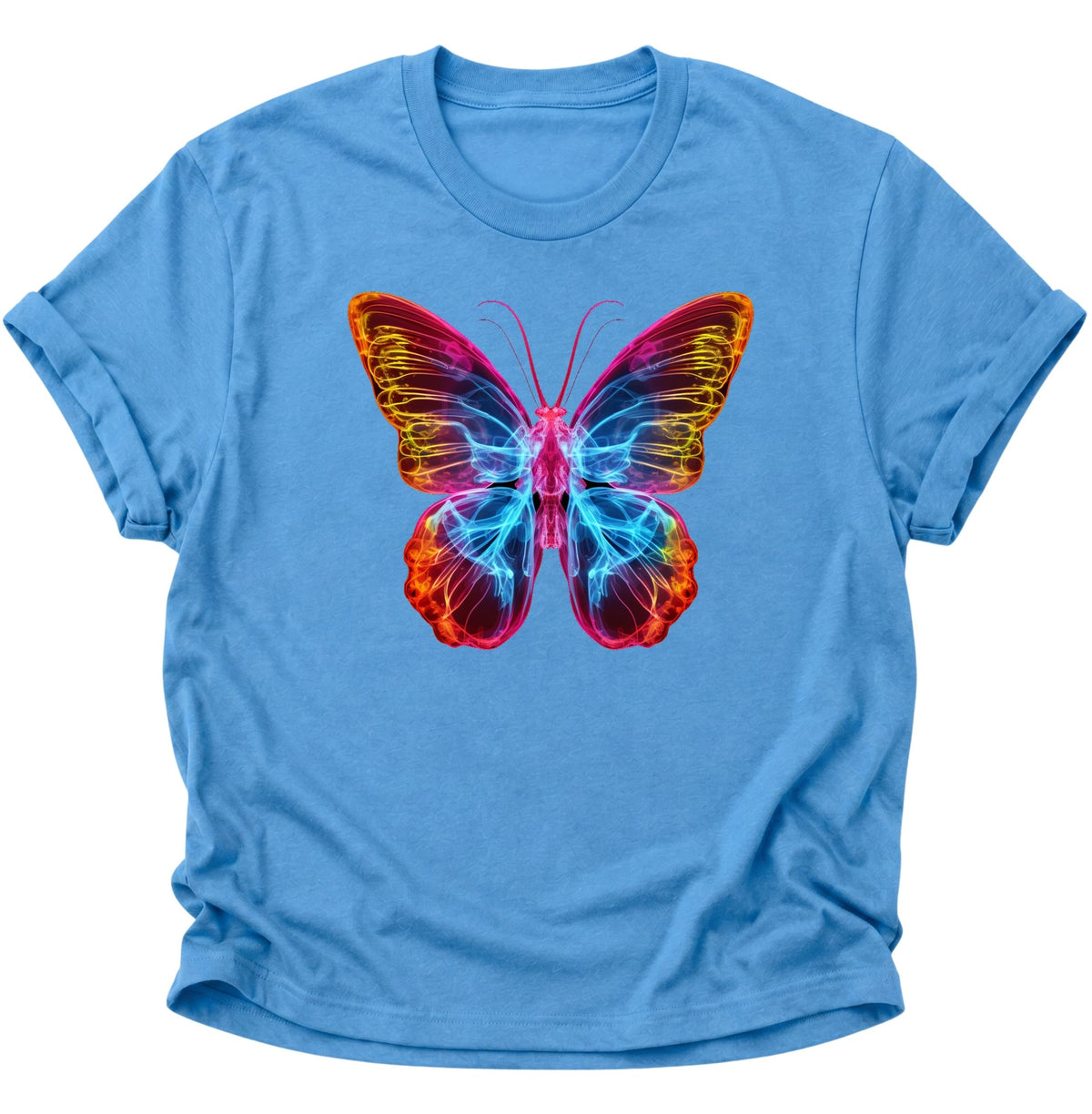 Schmetterling Neon Unisex T-Shirt Carolina Blue - PINE & RIVER