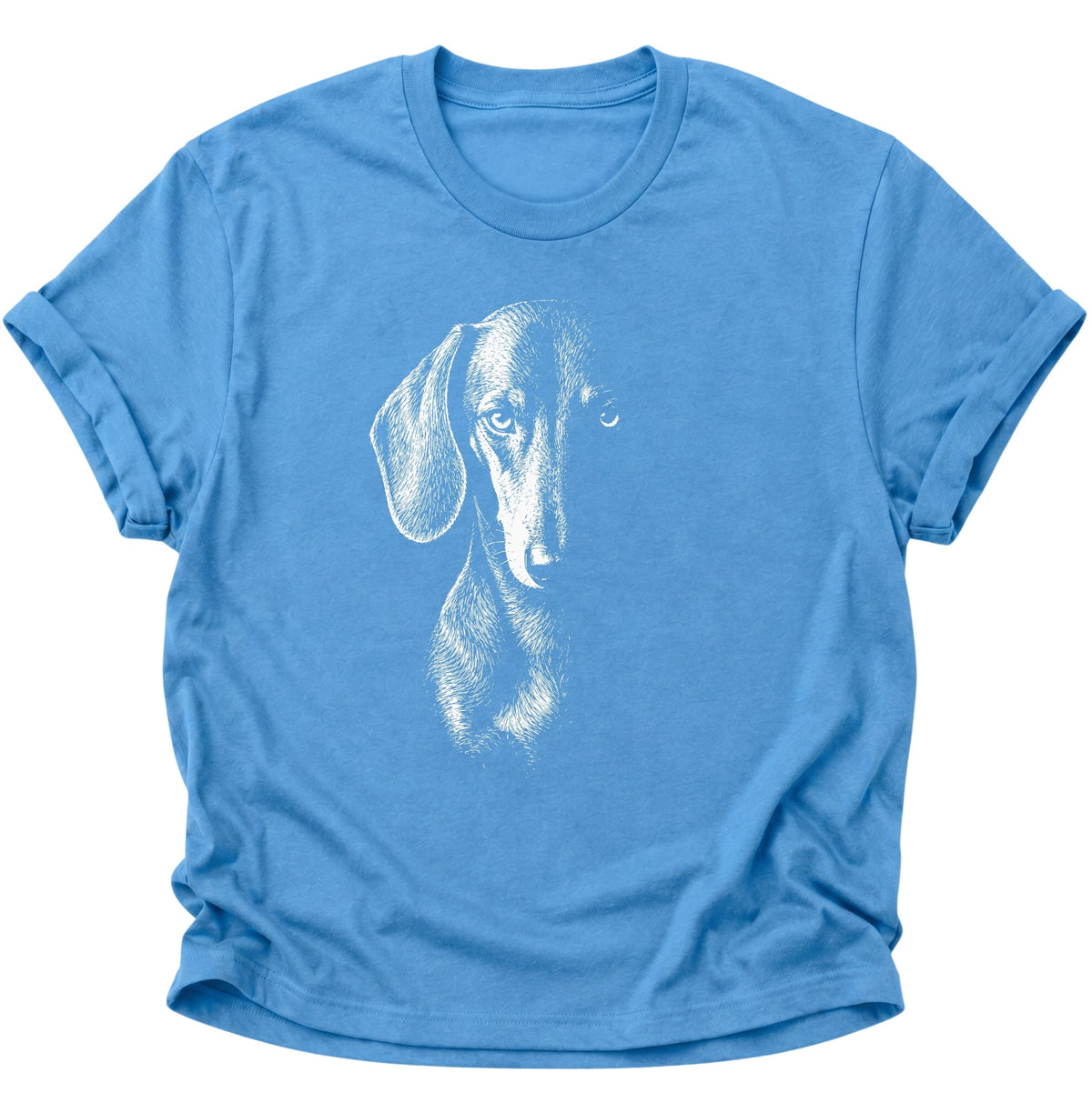 Mystischer Dackel im Schatten Unisex T-Shirt Carolina Blue - PINE & RIVER