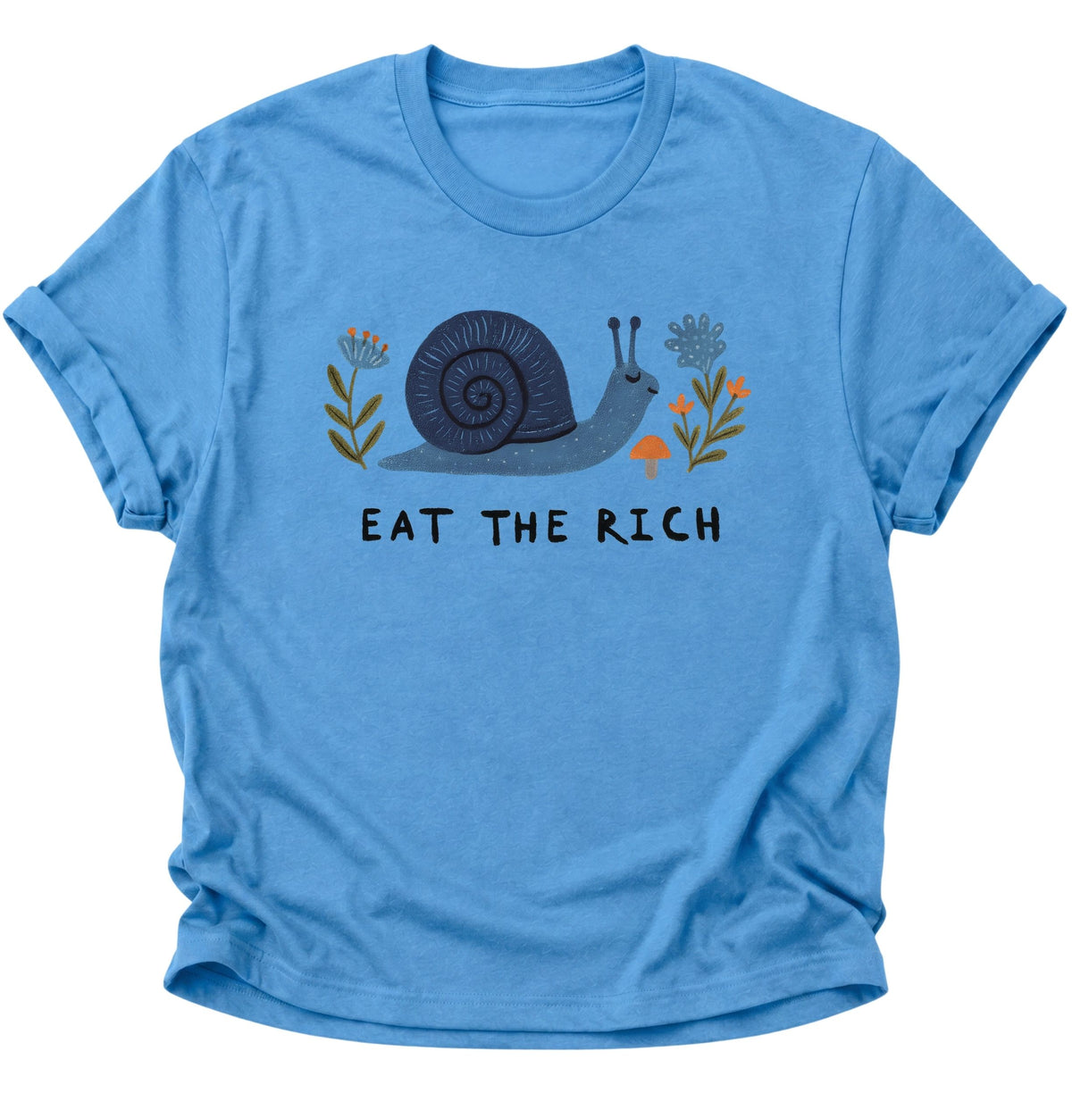 Blaue Schnecke Eat the Rich Unisex T-Shirt Carolina Blue - PINE & RIVER