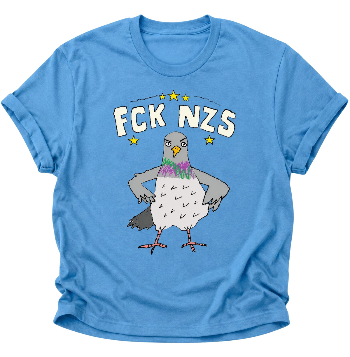 Taube gegen rechts Unisex T-Shirt Carolina Blue - PINE & RIVER