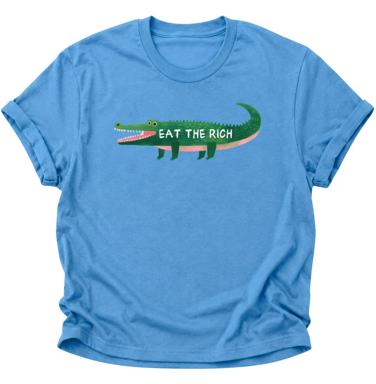 Krokodil Eat the Rich Unisex T-Shirt Carolina Blue - PINE & RIVER