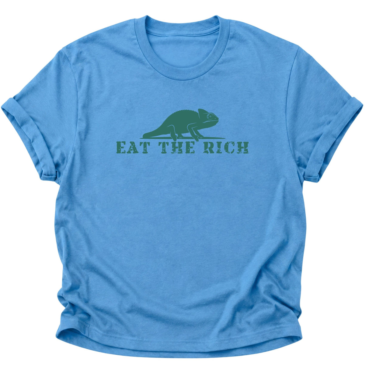 Chamäleon Eat the Rich Unisex T-Shirt Carolina Blue - PINE & RIVER