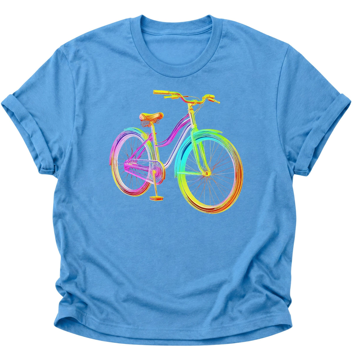 Fahrrad Neon Unisex T-Shirt Carolina Blue - PINE & RIVER