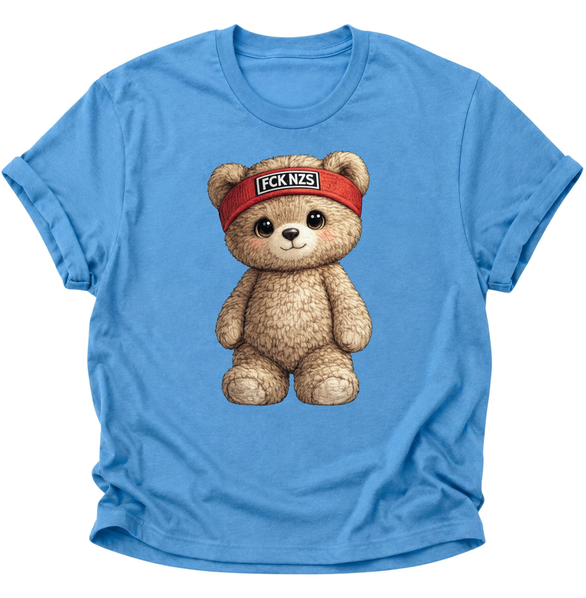 Süßer Teddybär gegen rechts Unisex T-Shirt Carolina Blue - PINE & RIVER