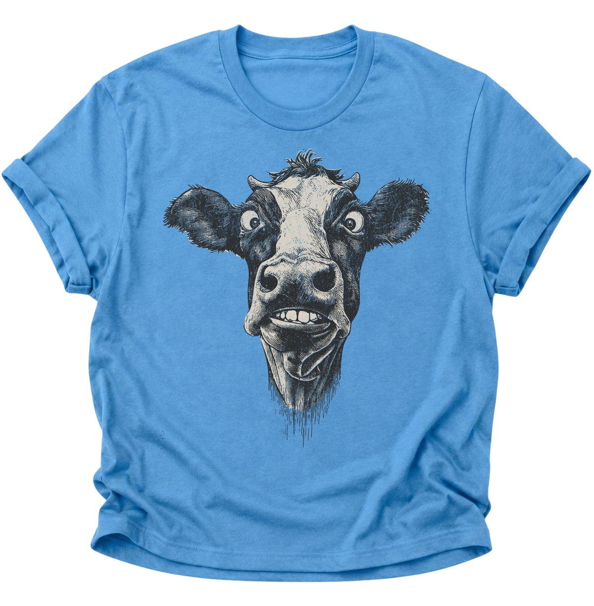 Verrückte Kuh Unisex T-Shirt Carolina Blue - PINE & RIVER