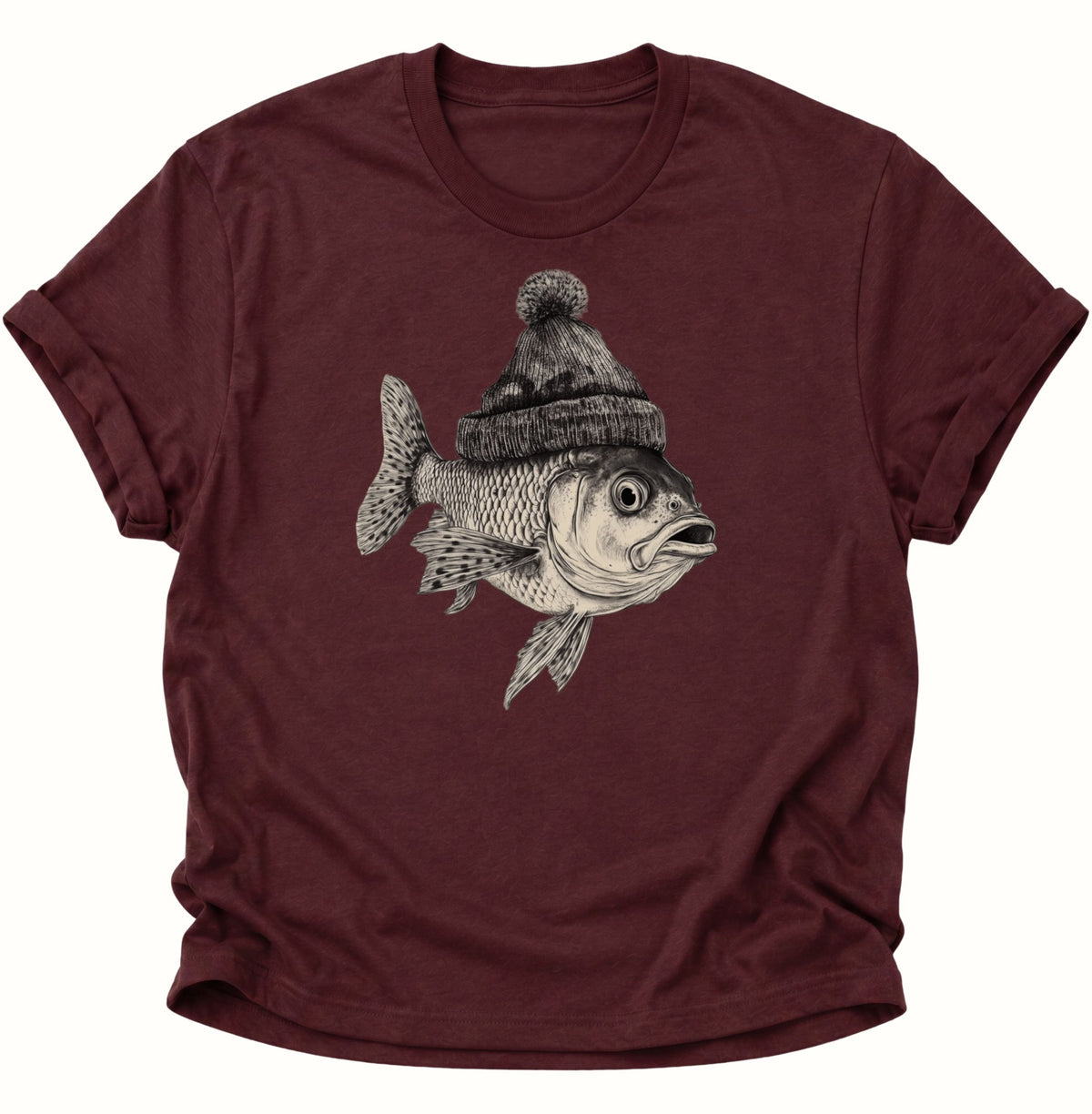 Fisch Unisex T-Shirt Maroon - PINE & RIVER