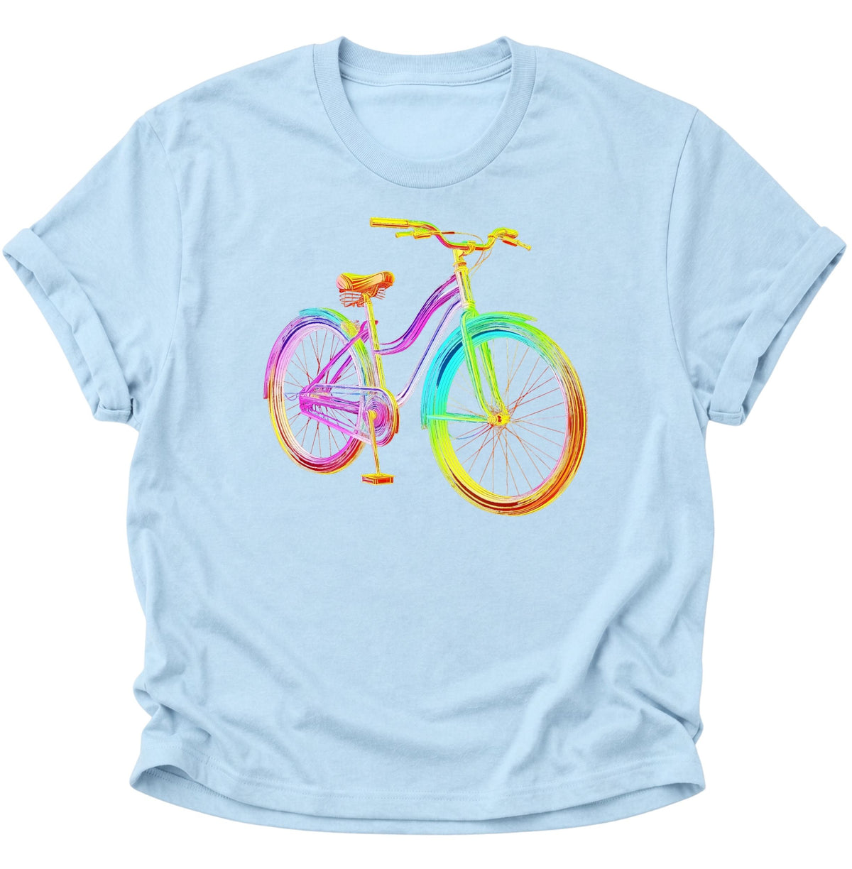 Fahrrad Neon Unisex T-Shirt Light Blue - PINE & RIVER