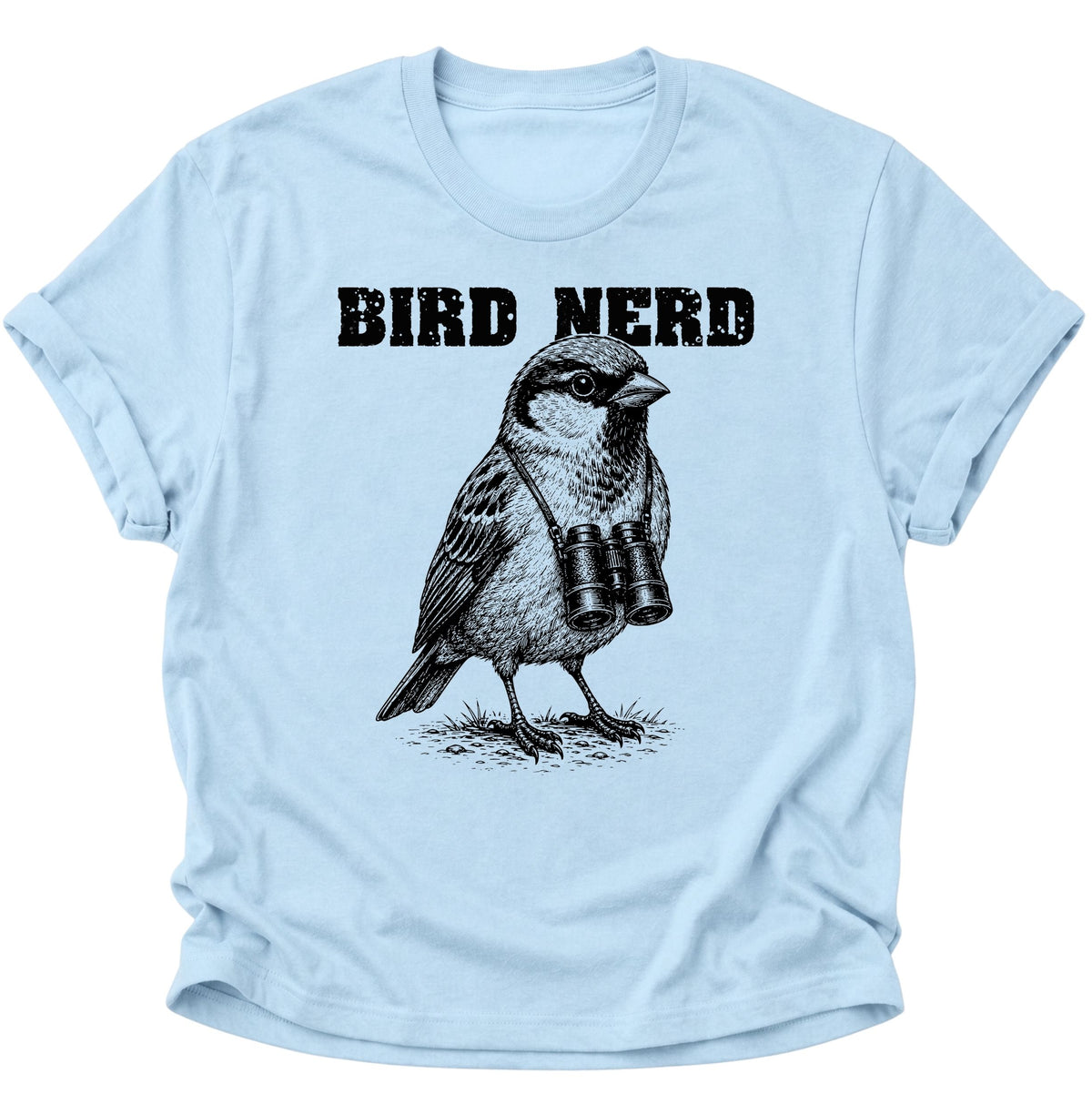 Bird Nerd Vogel mit Fernglas Unisex T-Shirt Light Blue - PINE & RIVER