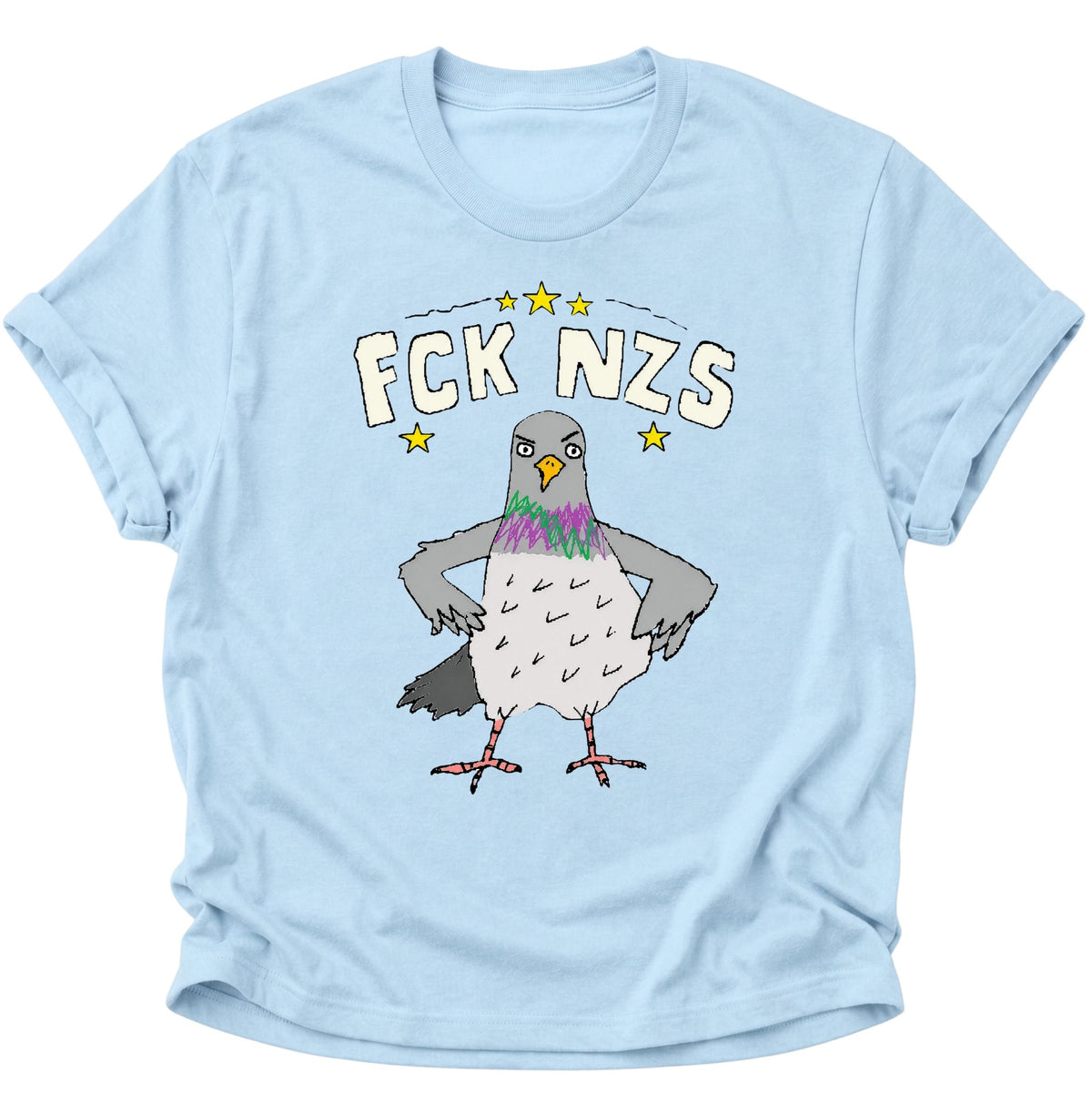Taube gegen rechts Unisex T-Shirt Light Blue - PINE & RIVER