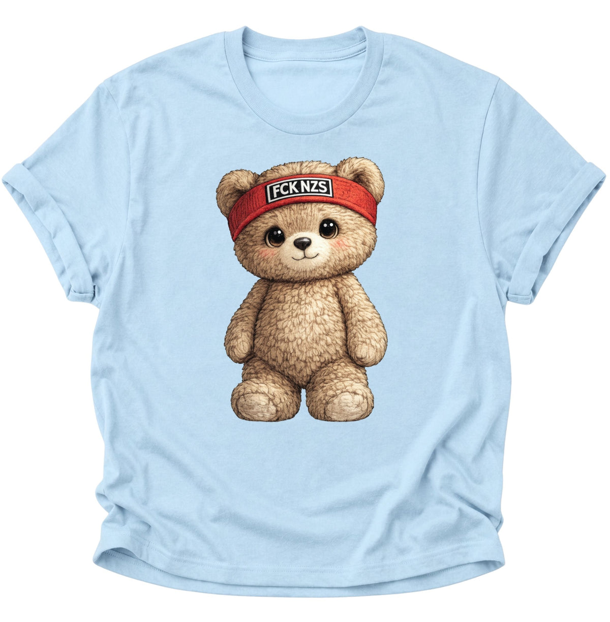 Süßer Teddybär gegen rechts Unisex T-Shirt Light Blue - PINE & RIVER