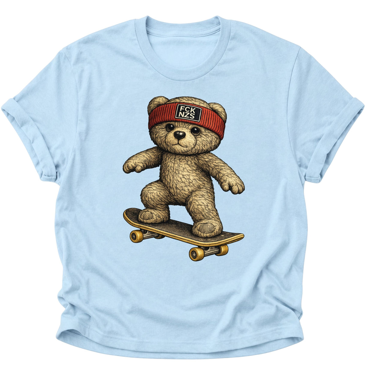 Teddy Skater gegen rechts Unisex T-Shirt Light Blue - PINE & RIVER