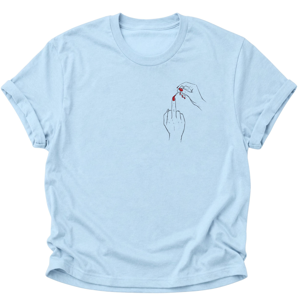 Mittelfinger Unisex T-Shirt Light Blue - PINE & RIVER