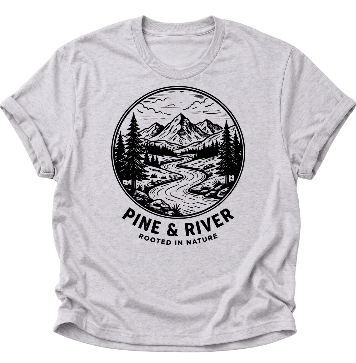 Pine & River Unisex T-Shirt Ash Grey - PINE & RIVER