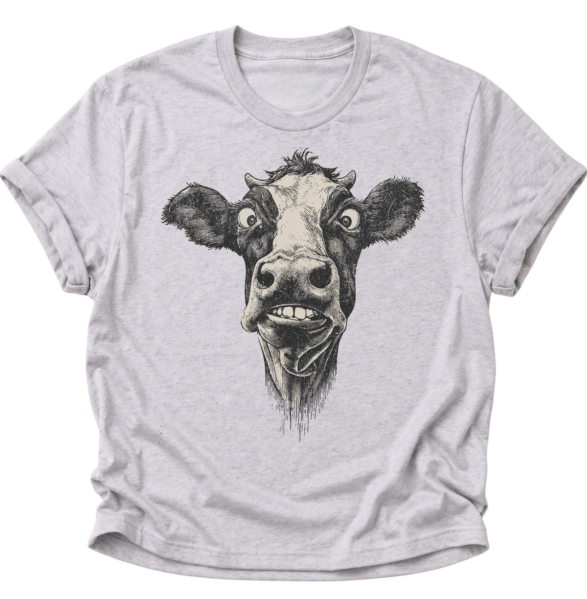 Verrückte Kuh Unisex T-Shirt Ash Grey - PINE & RIVER