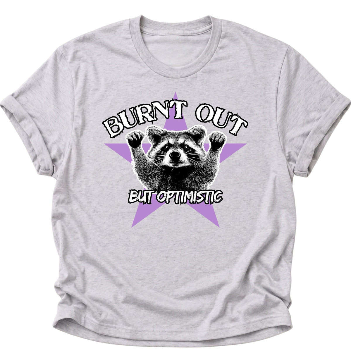 Burnt Out Washbär Unisex T-Shirt Ash Grey - PINE & RIVER