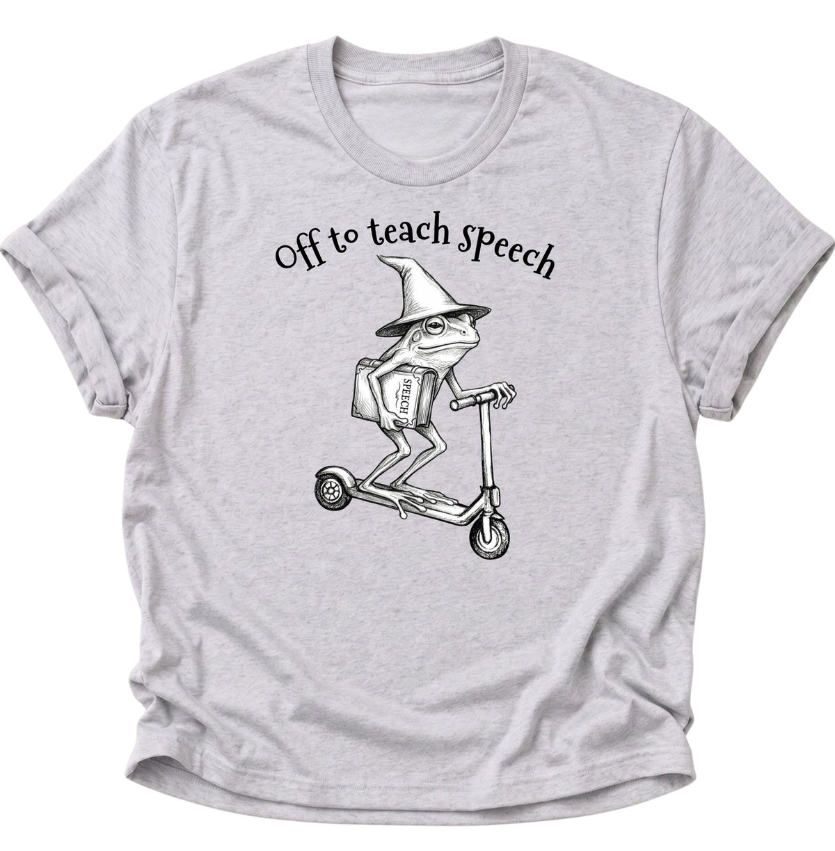 Retro-Frosch lehrt Sprache Unisex T-Shirt Ash Grey - PINE & RIVER