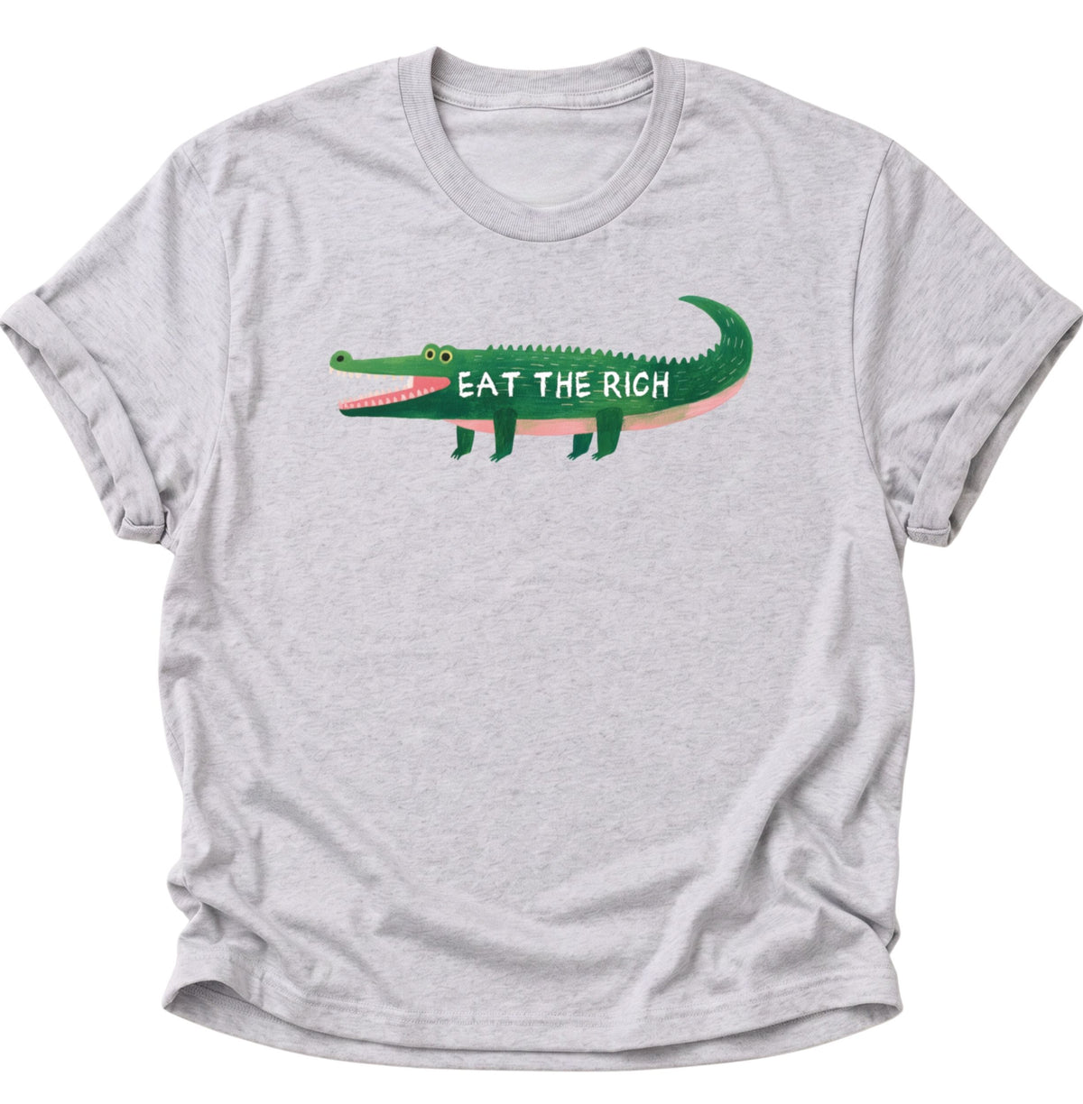 Krokodil Eat the Rich Unisex T-Shirt Ash Grey - PINE & RIVER