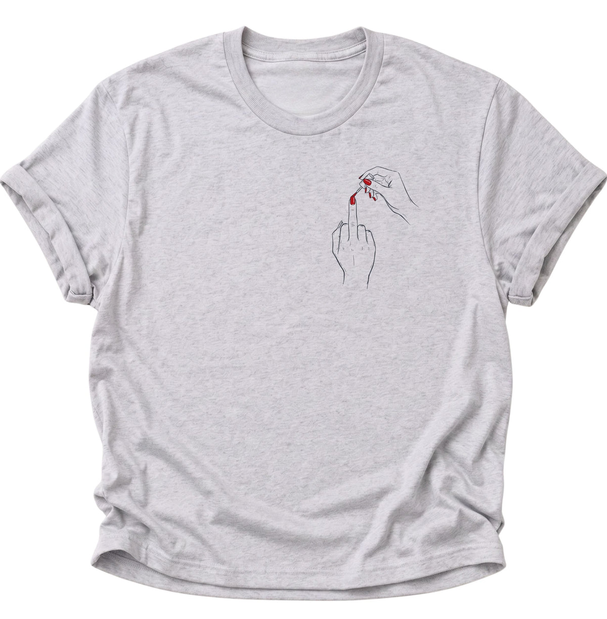 Mittelfinger Unisex T-Shirt Ash Grey - PINE & RIVER