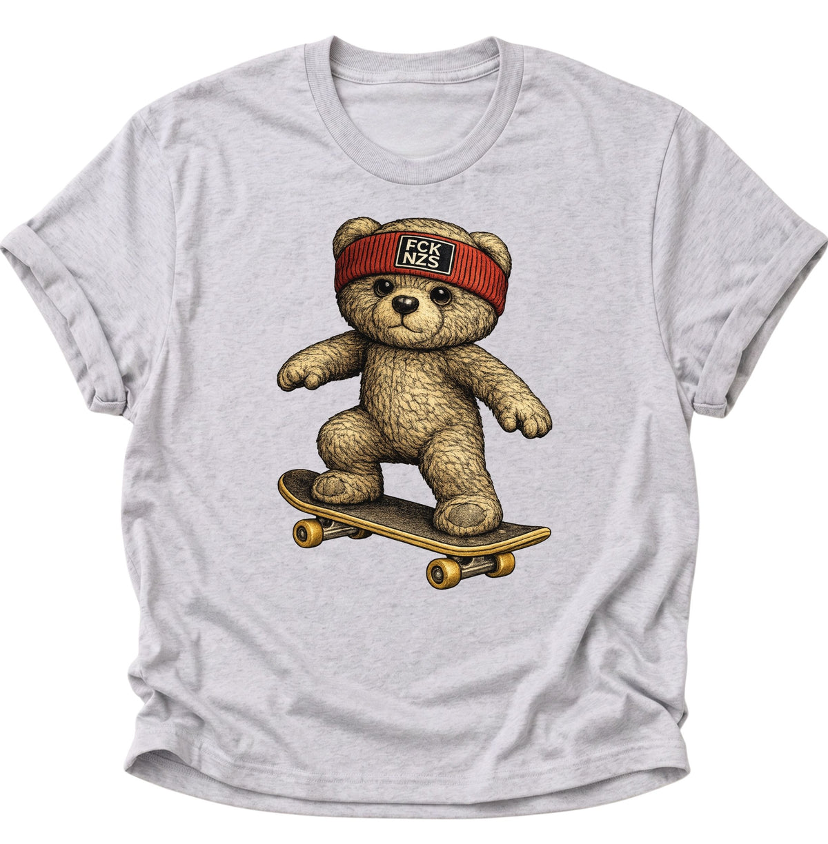 Teddy Skater gegen rechts Unisex T-Shirt Ash Grey - PINE & RIVER