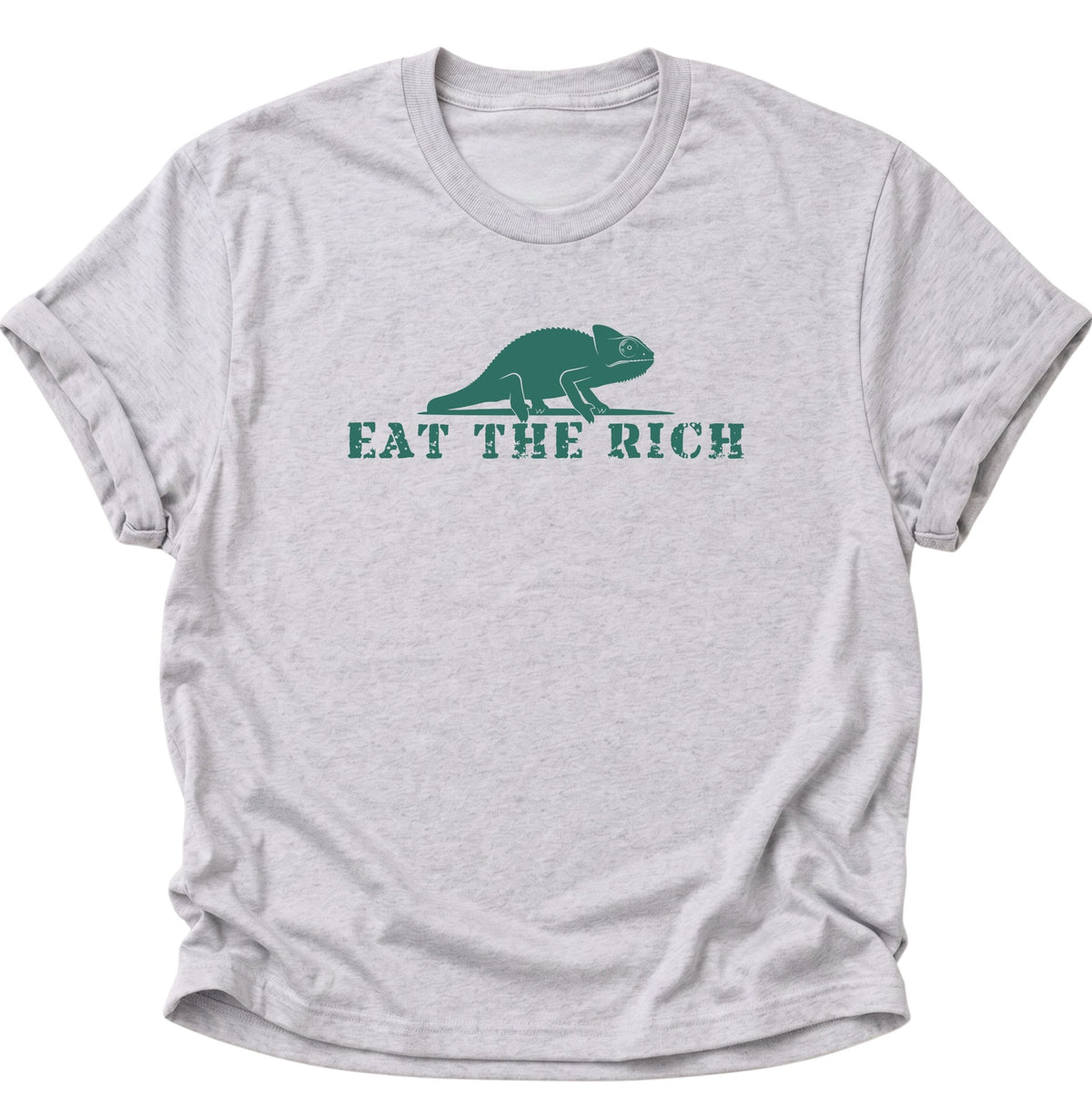 Chamäleon Eat the Rich Unisex T-Shirt Ash Grey - PINE & RIVER