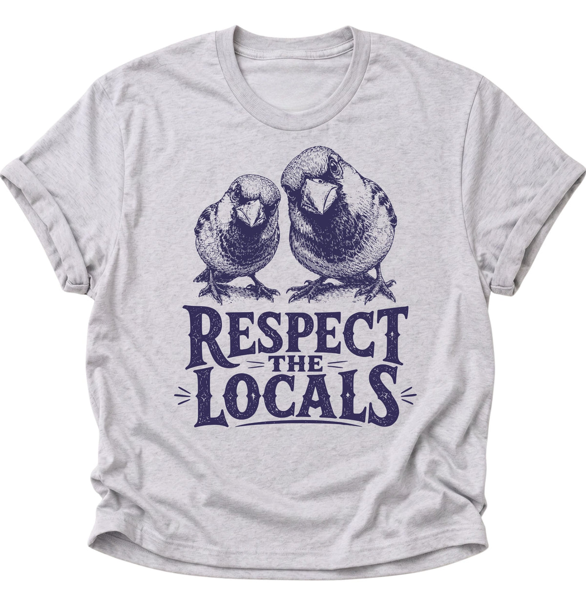 Respect the Locals Spatzen Unisex T-Shirt Ash Grey - PINE & RIVER