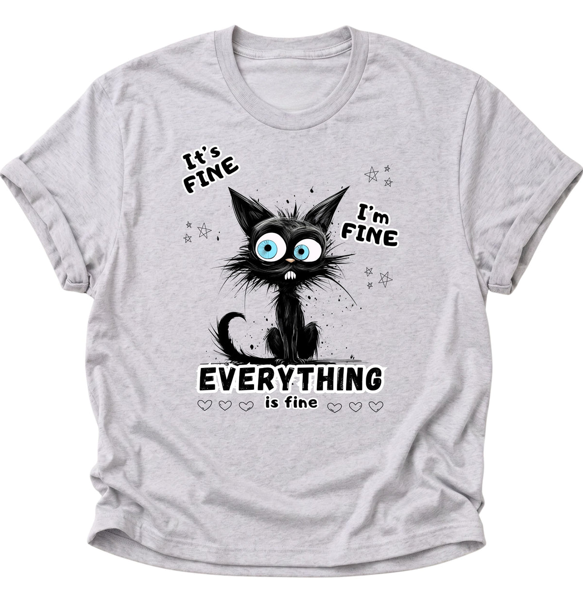 Everything is fine Unisex T-Shirt Ash Grey - PINE & RIVER