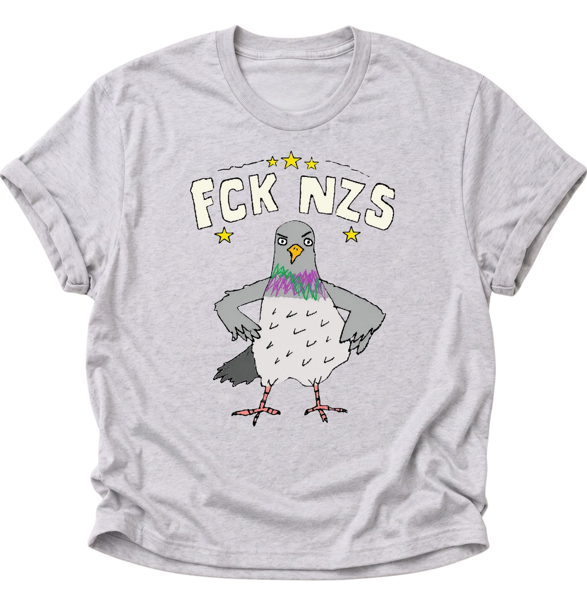 Taube gegen rechts Unisex T-Shirt Ash Grey - PINE & RIVER