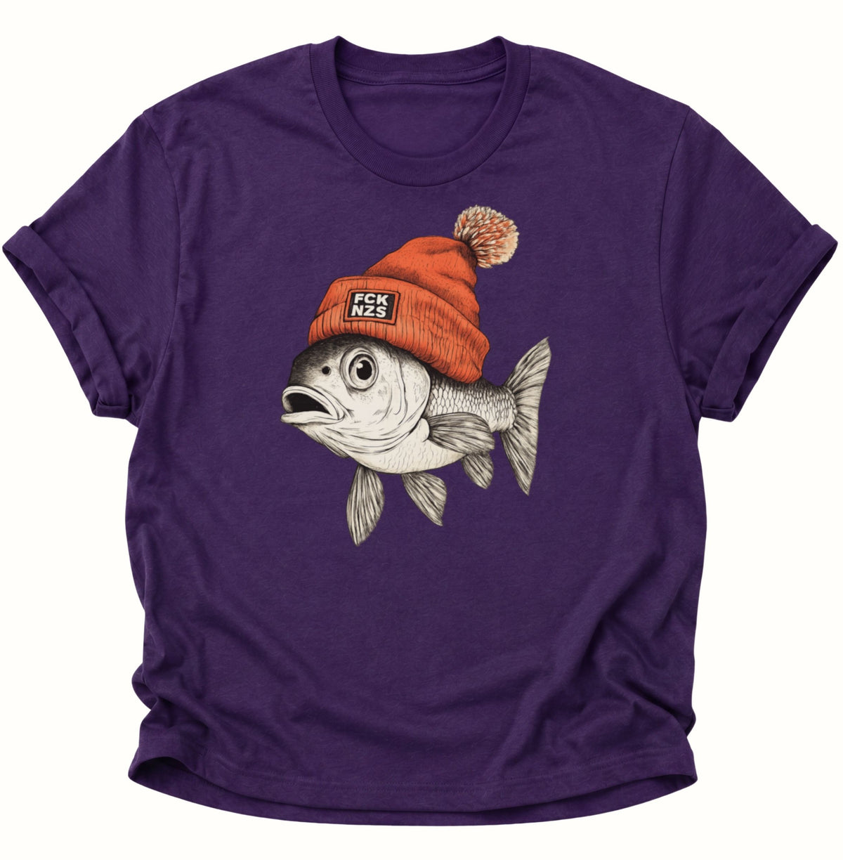 Anti Nazi Fisch Unisex T-Shirt Purple - PINE & RIVER