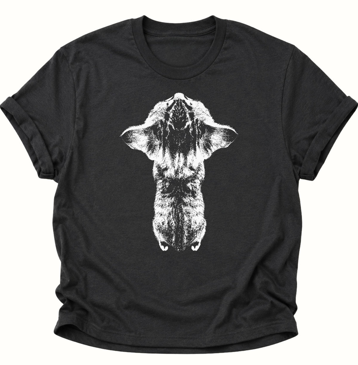 Katze aus der Froschperspektive Unisex T-Shirt Schwarz - PINE & RIVER