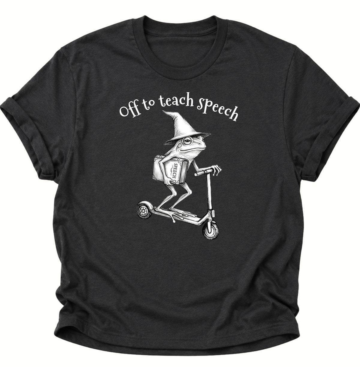 Retro-Frosch lehrt Sprache Unisex T-Shirt Schwarz - PINE & RIVER