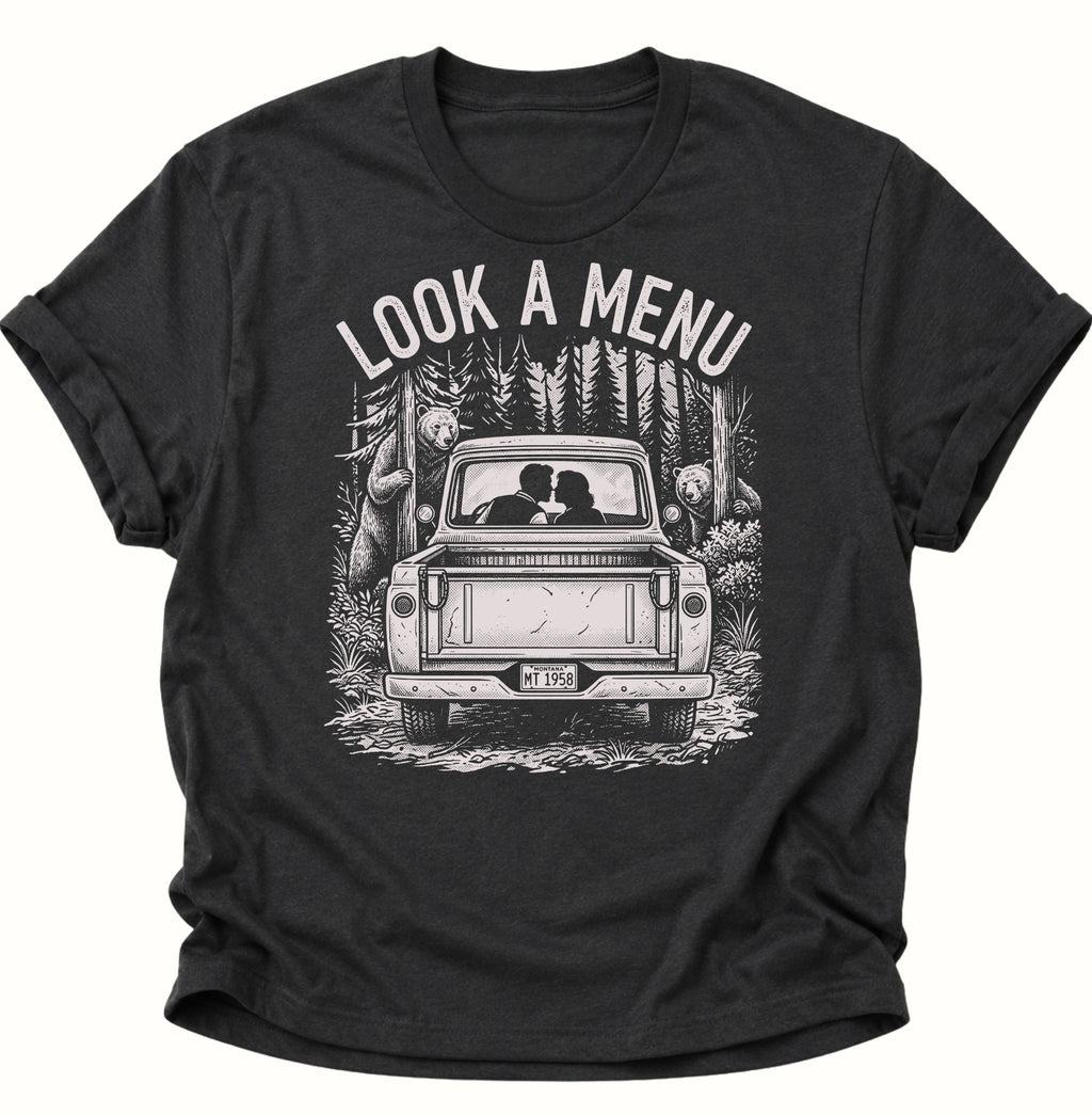 Look a Menu Unisex T-Shirt Schwarz - PINE & RIVER