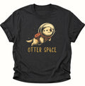 Otter Space Astronauten-Otter Unisex T-Shirt Schwarz - PINE & RIVER