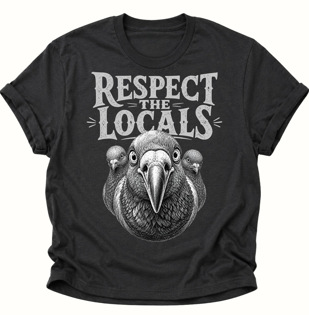 Respect the Locals Unisex T-Shirt Schwarz - PINE & RIVER