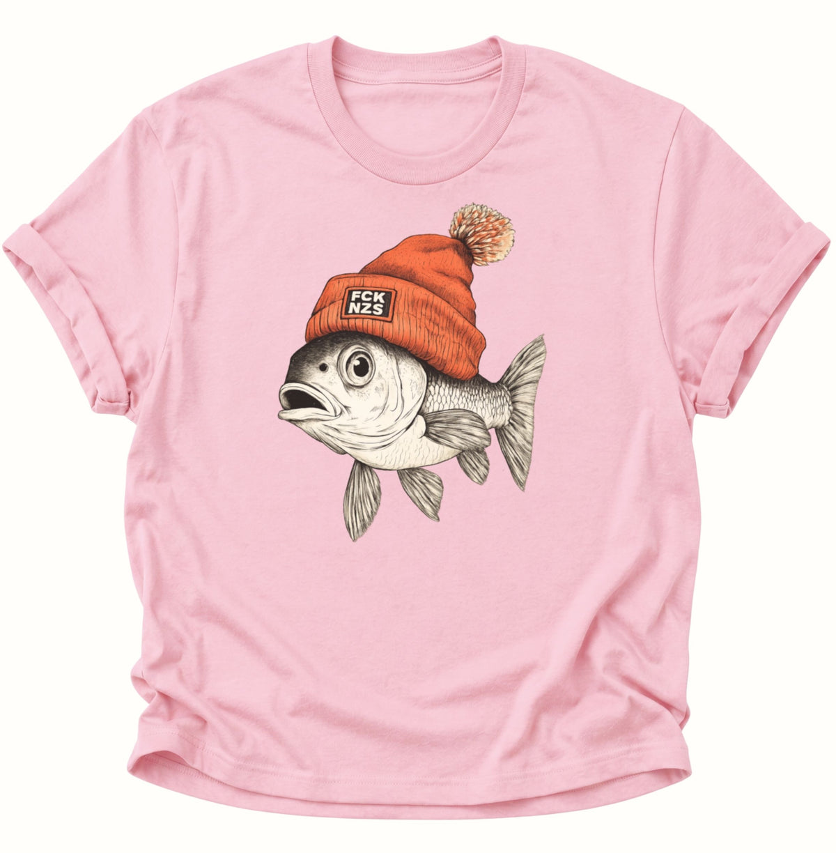 Anti Nazi Fisch Unisex T-Shirt Light Pink - PINE & RIVER
