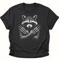 Waschbär mit Metallkrallen Unisex T-Shirt Schwarz - PINE & RIVER